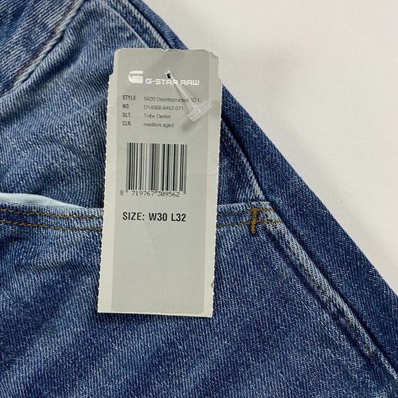 NWT G-Star Raw 5620 Deconstructed 3D Relaxed Fit Jeans Mens 30 x 32 Cotton - Picture 7 of 15